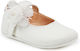 Gorgino Christening Leather Soft Sole White Pumps M265 White