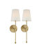 SteweHome Modern Wall Lamp with E27 Socket Gold