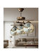 SteweHome Brown Pendant Ceiling Light with E27 Socket 30x46x20cm