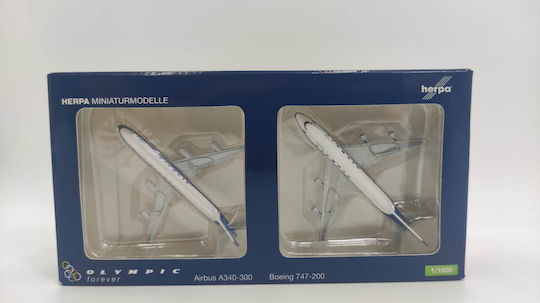 Olympic Airways 2-in-1 Set Airbus A340-300 & Boeing 747-200 Herpa Maßstab 1:1000