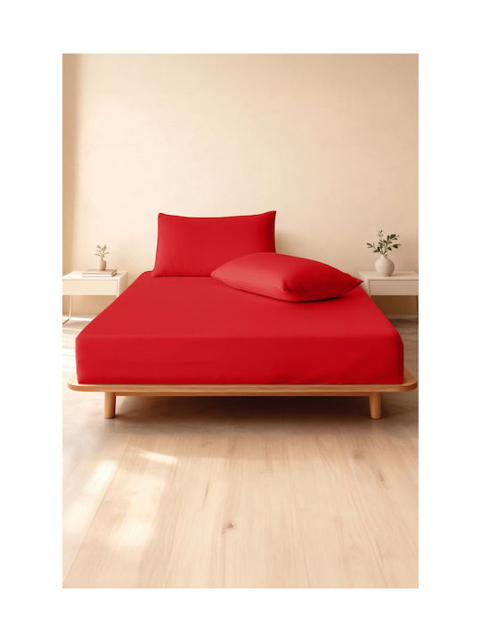 SteweHome Σετ Μαξιλαροθήκες Κόκκινες 50x70εκ.