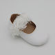Gorgino Christening Leather Soft Sole White Pum...