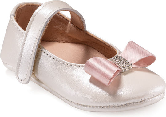 Gorgino Christening Leather Soft Sole Ecru Pumps M271-Ecru-Apple