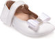Gorgino Christening Leather Soft Sole White Pum...