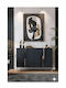 SteweHome Μπουφές Ξύλινος με Καθρέπτη Braune 120x32x75cm