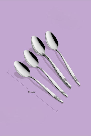 SteweHome Salter Inox Dessert / Eiscreme Löffel Set Silber 6 Stück