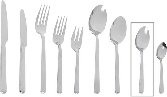 Espiel Fortune Set Of Dessert Ice Cream Spoons Stainless Steel Silver 12 Pieces