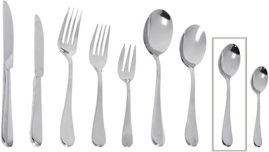 Espiel Benefit Set Spoons Dessert Ice Cream Stainless Steel Gray 13.7cm 6 Pieces