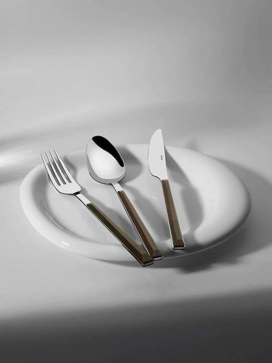 SteweHome Cutlery Set Stainless Steel Brown 18 Pieces