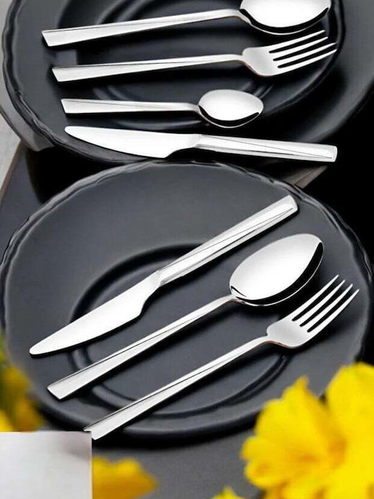 SteweHome Cutlery Set Stainless Steel Silver 84 Pieces