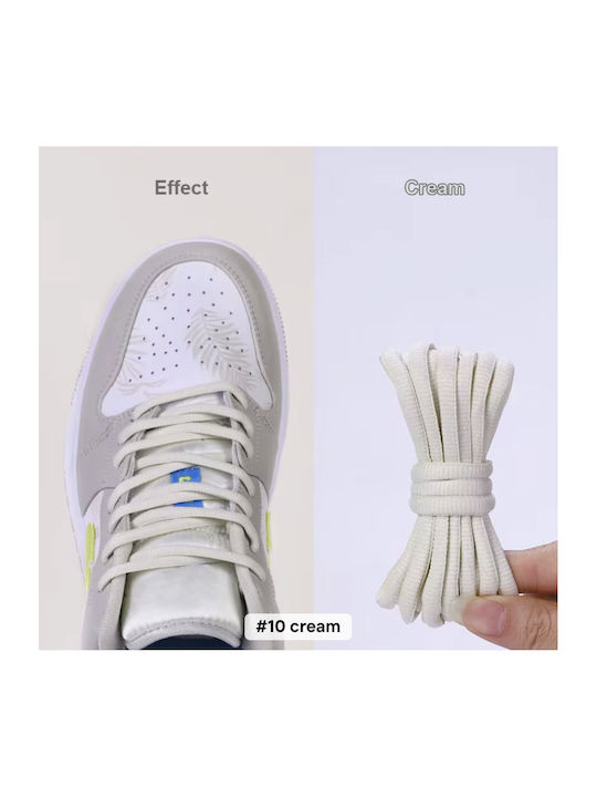 Şireturi De Pantofi Sport Oval Crem 120 Cm