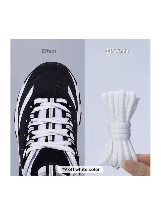 Shoelaces For Sports Shoes Oval White 120 Cm