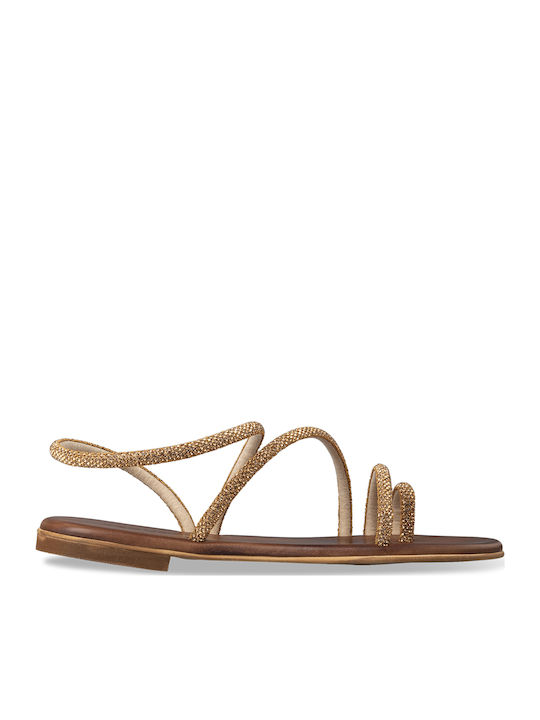 Women's Flat Sandals Gold