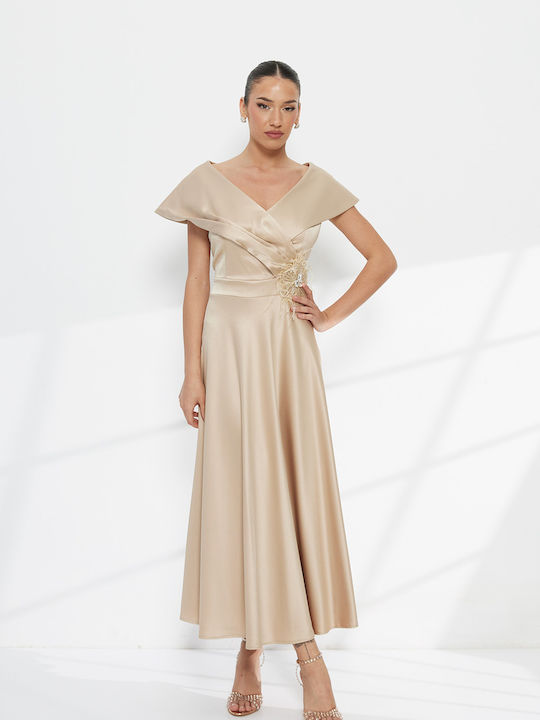 RichgirlBoudoir Summer Midi Evening Satin Dress...