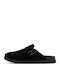 Leather Mules With Low Heel In Black Colour