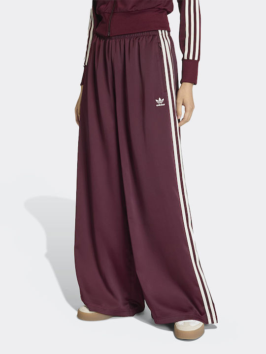 Adicolor Satin Flared Sweatpants Burgundy