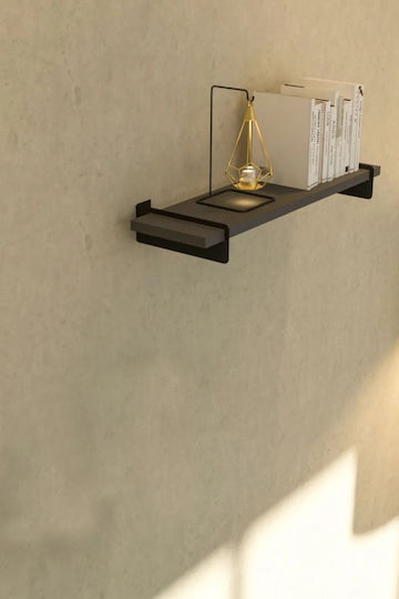 Стенен Сив Рафт 60x16x7см