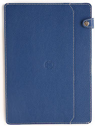 Leather Folder A4 Blue Navy Pocket 23x32 15bli02 1502-23
