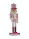 General Trade Christmas Nutcracker Wooden Pink Height 25cm