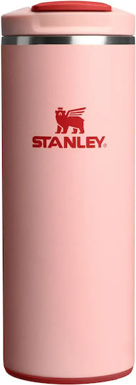 Stanley Transit Fliptop Thermos Cup Stainless Steel BPA Free 350ml Peach Rose