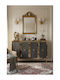 Wooden Sideboard Gray 120x32x75cm