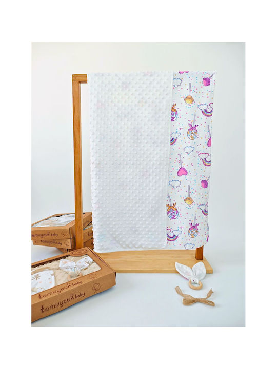 SteweHome Nursery Swaddling Cotton Ecru Blanket 85x85cm
