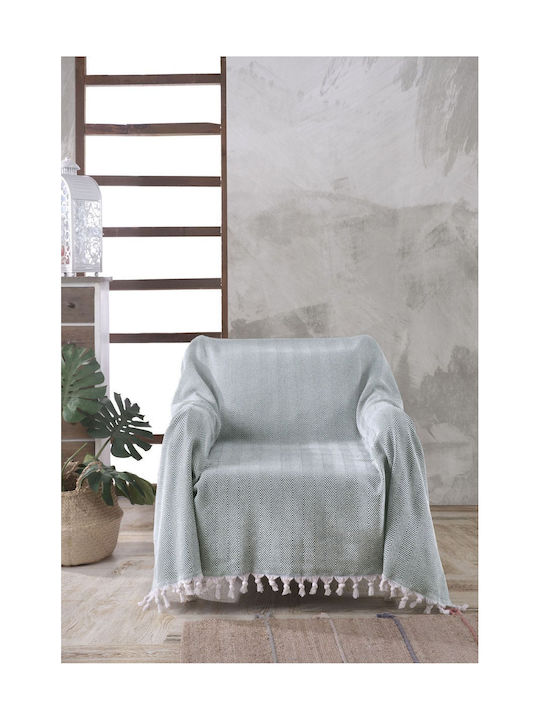 SteweHome Armchair Throw Knitted 160x160cm Natural