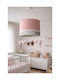 SteweHome Single-Light Kids Ceiling Pendant Light Made of Fabric with E27 Socket Gray 51x30cm