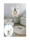 SteweHome Single-Light Kids Ceiling Pendant Light Made of Wood with E27 Socket White 51x34cm