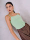Celestino Women's Monochrome Mint Spaghetti Strap Blouse