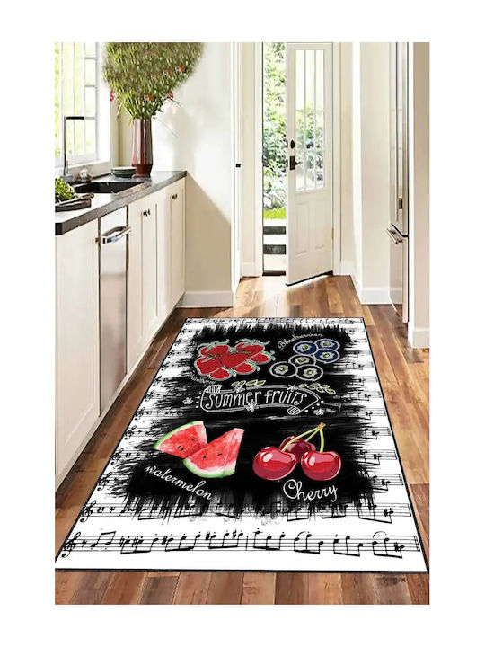 SteweHome Rectangular Kitchen Mat with Non-Slip Backing Red 100x180cm
