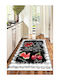 SteweHome Rectangular Kitchen Mat with Non-Slip Backing Red 100x180cm