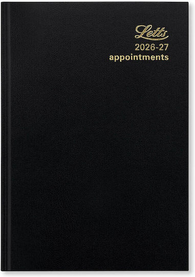 Academic Diary Letts Standard 2026-2027 Daily A5 English Black 27-ta1xbk