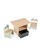 Kids Table Set with Chairs for Painting Green Costway