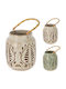 Oem Φαναρι Κεραμικο Διατρητο Χερουλι Bamboo 16x20,5cm Assorted
