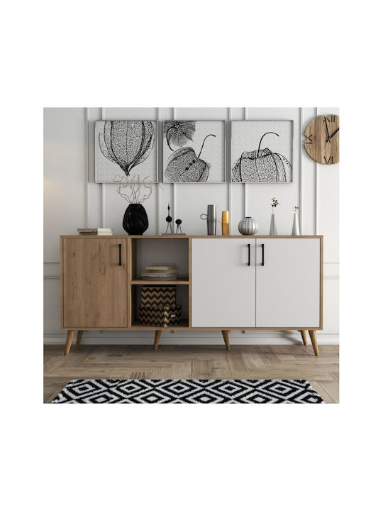 SteweHome Sideboard Holz 180x45x83cm Beige