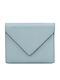 Large Leather Women's Wallet Light Blue