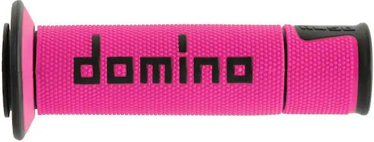 Дръжки За Мотоциклет Domino Grips A450 Чифт Фуксия Черен