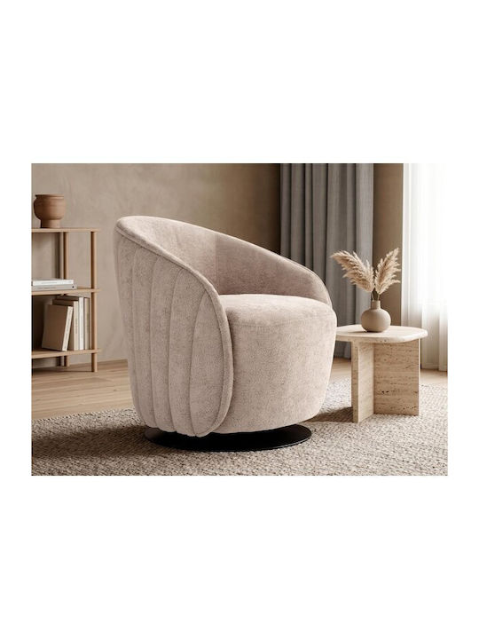 Houston 2128 Swivel Armchair Cream 72x67x70cm