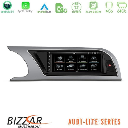 Bizzar Auto-Audiosystem für Audi A5 2008-2015 Bluetooth USB AUX Eingebautes Wi-Fi GPS Apple CarPlay Android Auto mit Touchscreen 8.8 Zoll