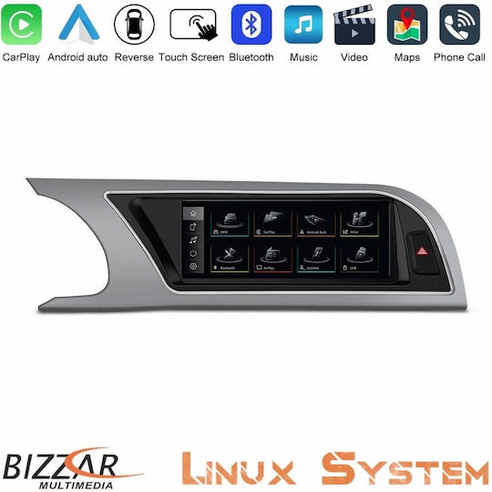 Bizzar Автомобилна Аудио Система за Audi A5 2008-2015 Bluetooth USB AUX Вграден Wi-Fi GPS Apple CarPlay Android Auto
