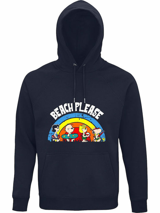Hoodie Organic Unisex " Peanuts Snoopy Beach Pl...