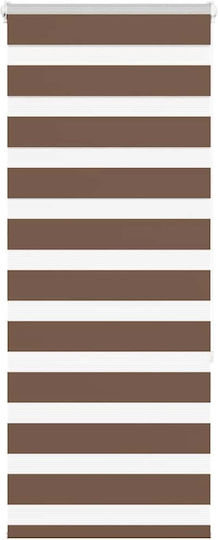 vidaXL Roller Blinds Partial Blackout Double Brown W65xH150cm 4014332
