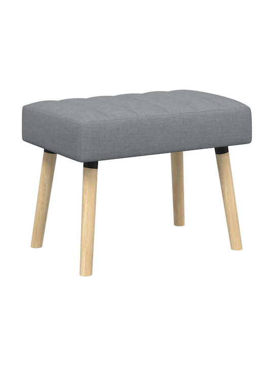 Dining Bench with Light Gray Fabric Upholstery 60x40x45cm