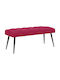 Velvet Red Dining Bench 110x40x46cm