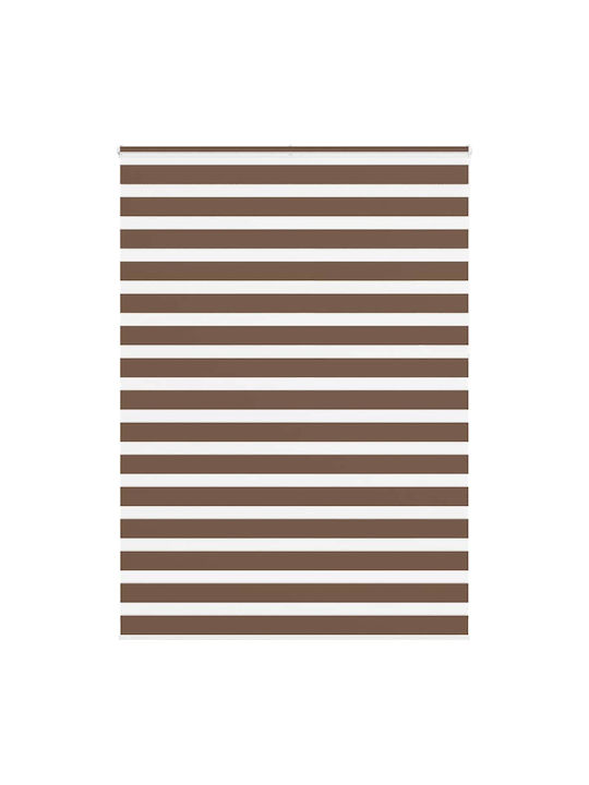 vidaXL Roller Blinds Partial Blackout Brown W155xH230cm 4014402