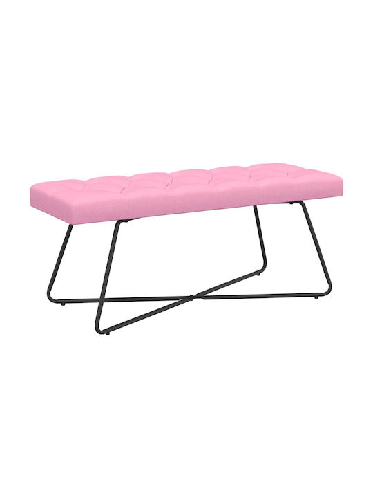 Bancă De Bucătărie Cu Material Textil Roz 110x40x46cm