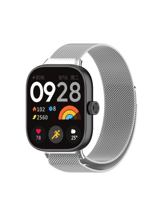 Curea Metalică Închidere Magnetică Redmi Watch 6 Argintie