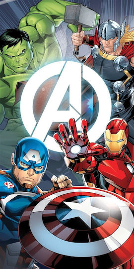 Πετσέτα Θαλάσσης Quick Dry Marvel Avengers 553 70x140 White 100% Microfiber