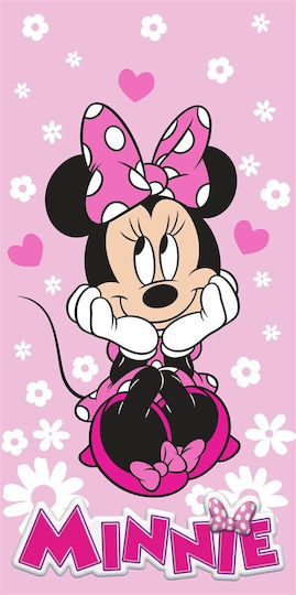 Πετσέτα Θαλάσσης Quick Dry Disney Home Minnie 543 70x140 Baby Pink 100% Microfiber